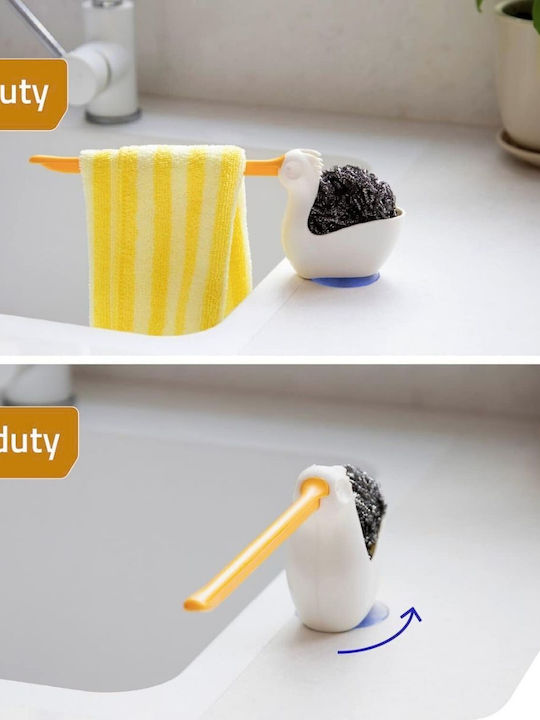 Uncle George Sponge Holder Made of White Plastic 29x8.5x8.5cm