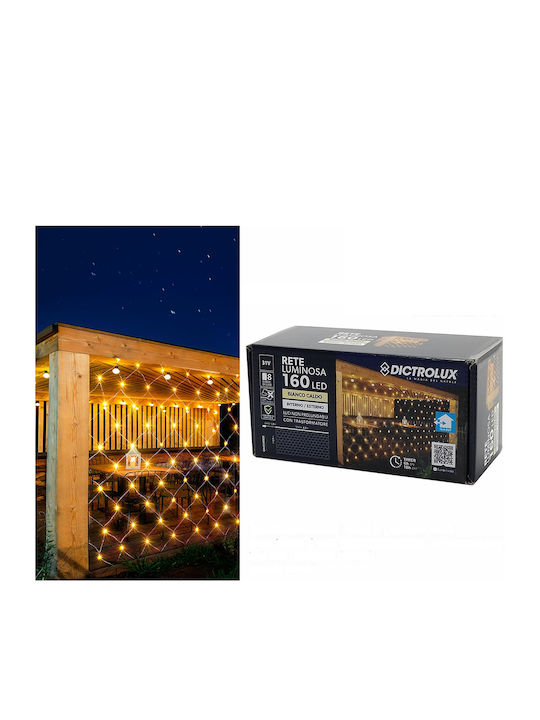 160 Λαμπάκια LED Δίχτυ 3.2μ. x 150εκ. Θερμό Λευκό 160 Λαμπάκια LED Δίχτυ 3.2μ. x 150εκ. Θερμό Λευκό