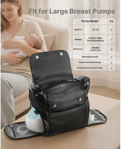 Rucsac Pentru Pompa de Sân Vevor Geantă Pentru Alăptare Pachet Cu Gheață Potrivită S1/s2 Accesorii Pentru Pompare & Depozitare Lapte Matern Husă Portabilă Pentru Pompă Muncă Călătorii Utilizare Familială Negru