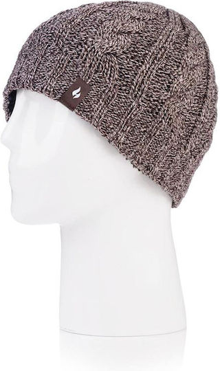 80113 Beanie Γυναικείος Σκούφος με Rib Πλέξη Fawn