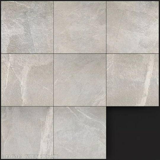 Yurtbay Seramik Placă Perete Bucătărie / Baie Porțelanat Mat 50x50cm Gri