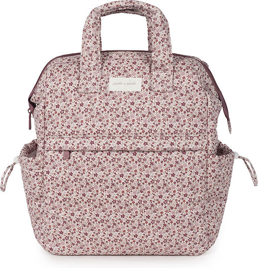 Pasito a Pasito Diaper Bag Burgundy 29x40x17cm.