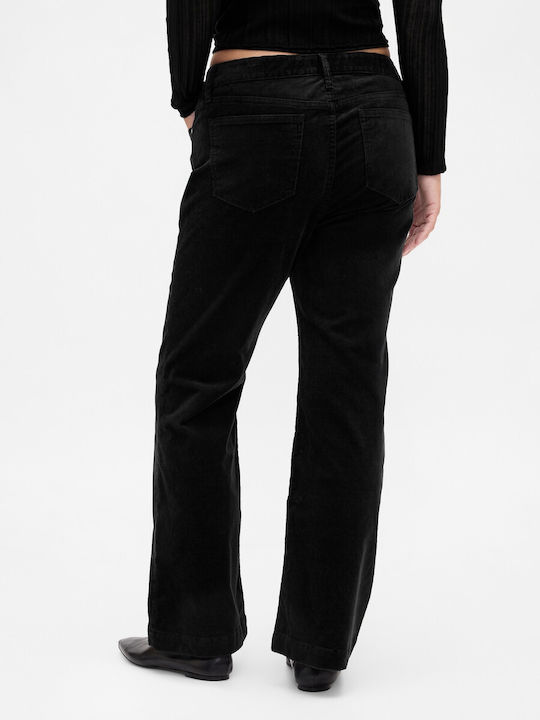 Damen Stoff Hose in Schlanker Passform Black