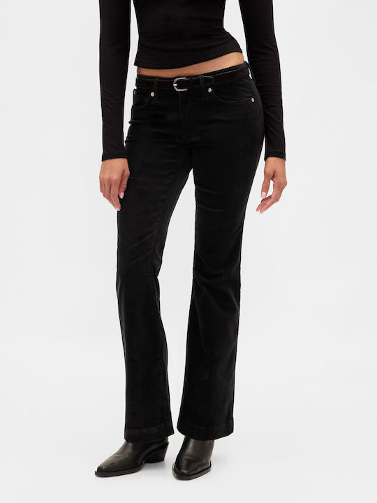 Damen Stoff Hose in Schlanker Passform Black