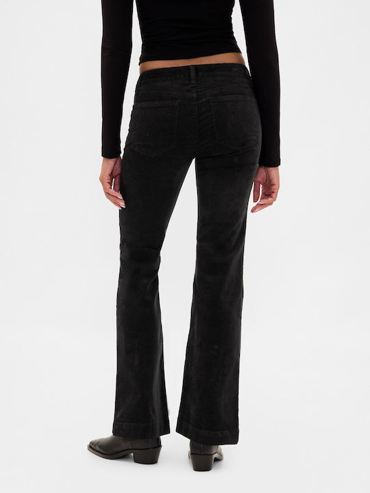 Damen Stoff Hose in Schlanker Passform Black