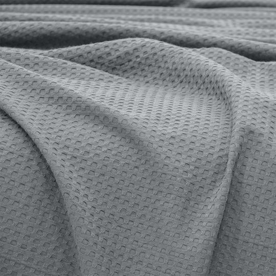 Lino Home Cocoon Piqué Decke Einzeln 170x240cm Grau