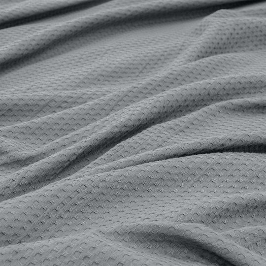Lino Home Cocoon Piqué Decke Einzeln 170x240cm Grau