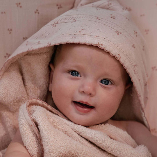 Little Dutch Βρεφική Κάπα-Μπουρνούζι με Κουκούλα Pure Blossom 100x100εκ.