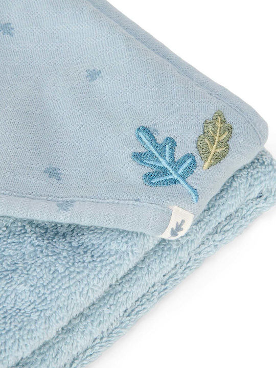 Little Dutch Βρεφική Κάπα-Μπουρνούζι με Κουκούλα Pure Denim Blue 100x100εκ.