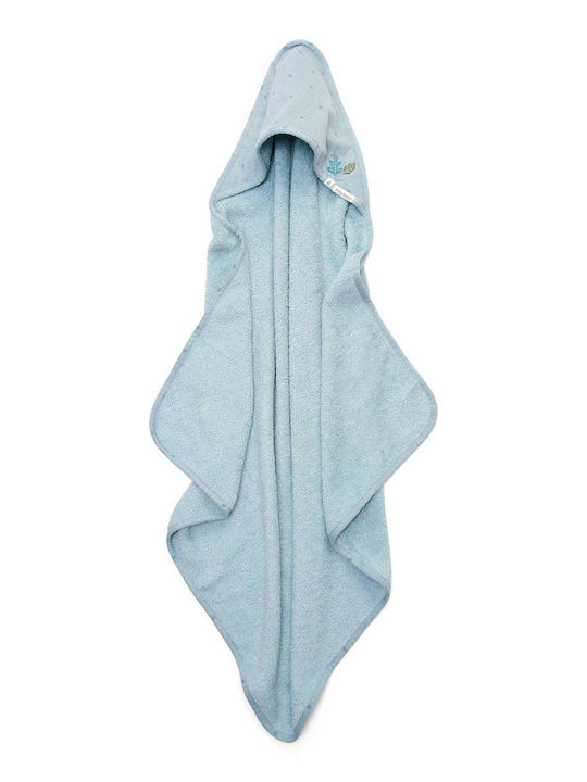 Little Dutch Βρεφική Κάπα-Μπουρνούζι με Κουκούλα Pure Denim Blue 75x75εκ.