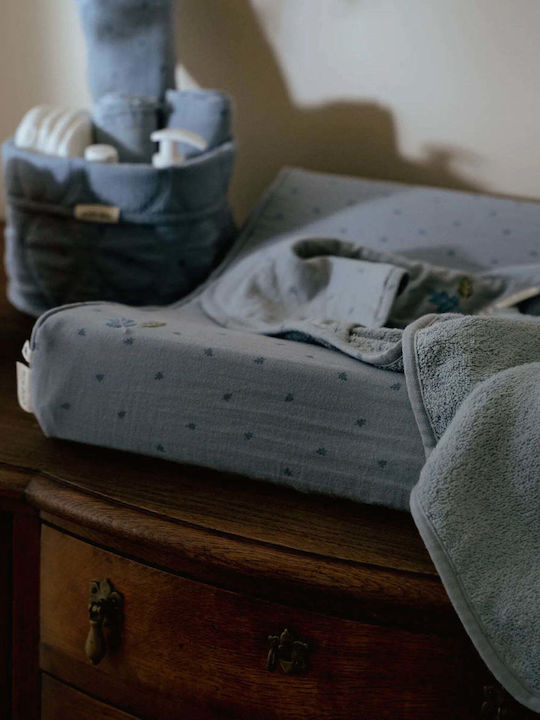 Little Dutch Βρεφική Κάπα-Μπουρνούζι με Κουκούλα Pure Denim Blue 75x75εκ.