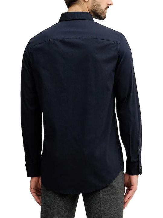 Armani Exchange Bumbac Cămașă Albastru