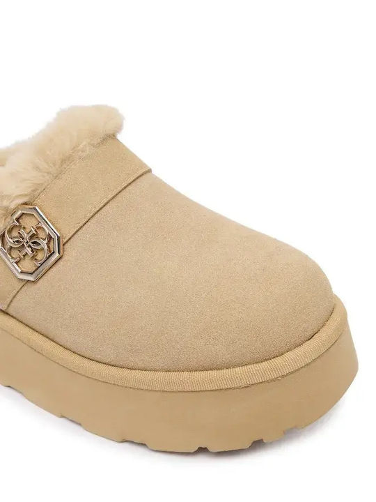 Winter Women's Slippers Beige
