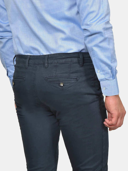 Men's Trousers Chinos Elastic Slim Fit Blue 05242-2024-5025 EF