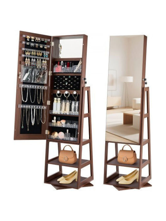 Vevor Oglindă De Podea Cu Cadru Din Lemn Maro 108x37cm