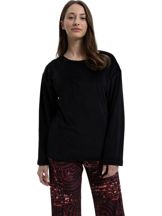 Giota Winter Women's Pyjama Set Black