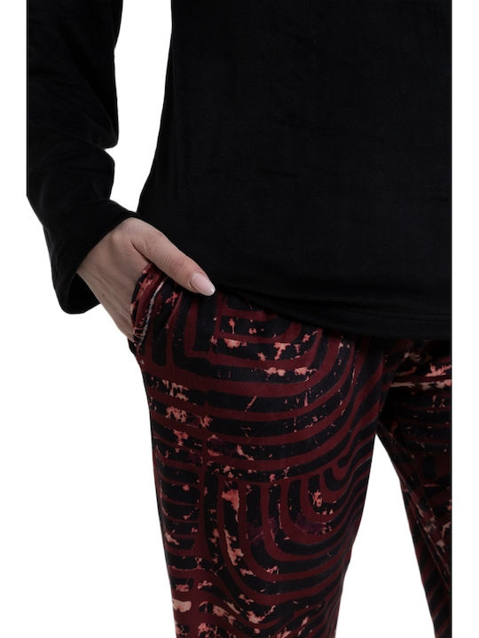 Giota Winter Women's Pyjama Set Black