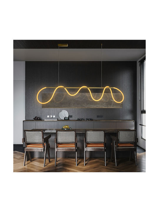 kelvo Glow Κρεμαστό Φωτιστικό Λευκό LED με Ρυθμιζόμενο Λευκό Φως 180x30x40εκ.