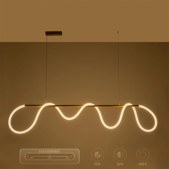 kelvo Glow Pendant Light White 180x30x40cm