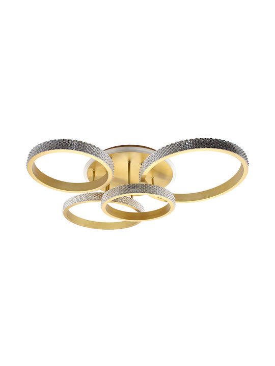 Keskor Deckenleuchte 93cm Gold mit Integrierter LED