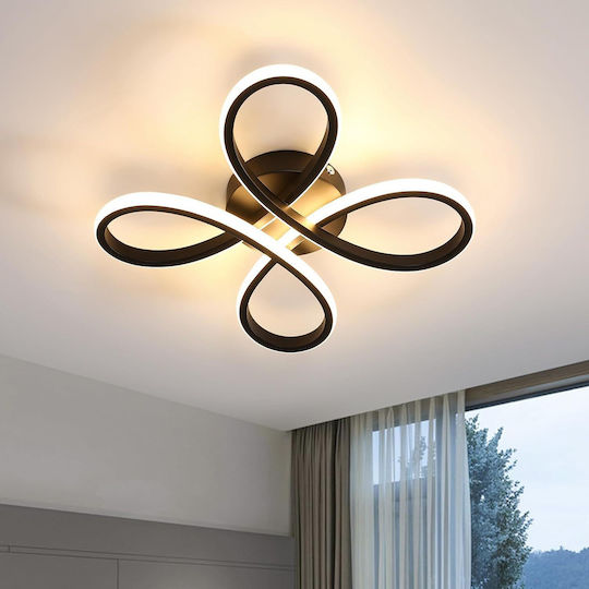 Keskor Deckenleuchte 21cm Schwarz mit Integrierter LED