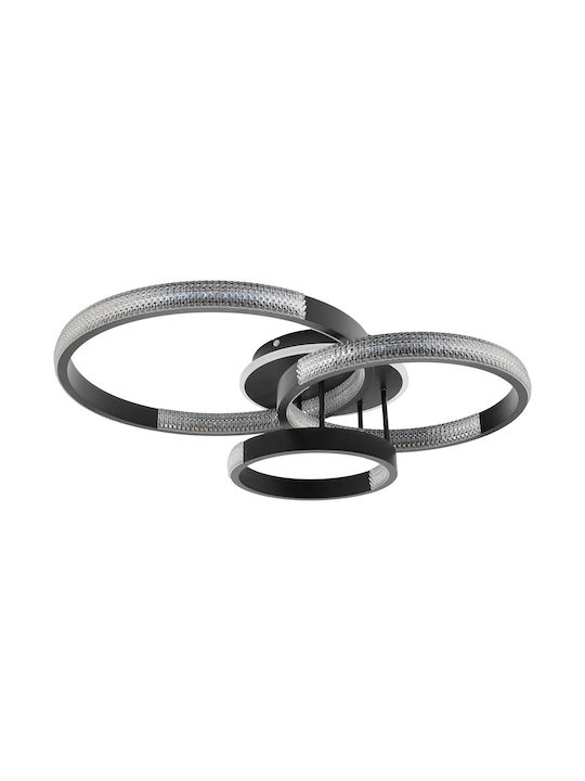 Keskor Deckenleuchte 75cm Schwarz mit Integrierter LED