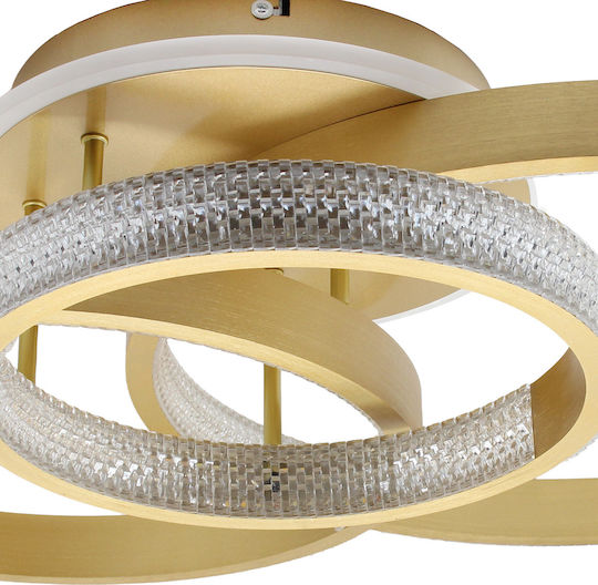 Keskor Deckenleuchte 75cm Gold mit Integrierter LED