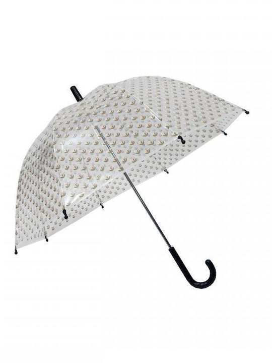Petit Jour Paris Kids Curved Handle Umbrella with Diameter 69cm Transparent 52-022/1