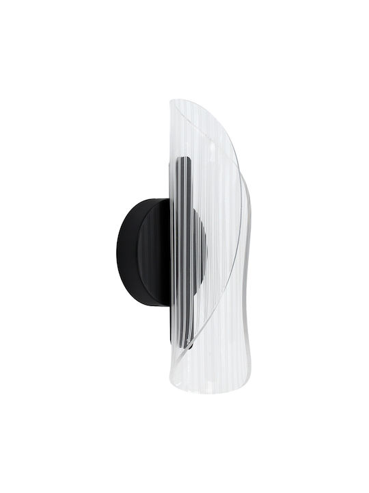 Keskor Modern Leuchte Wand mit Integrierter LED Schwarz 26x9.5x10cm