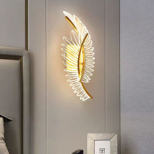 Keskor Lamp Wall with Integrated LED Gold 16x5.5x48cm