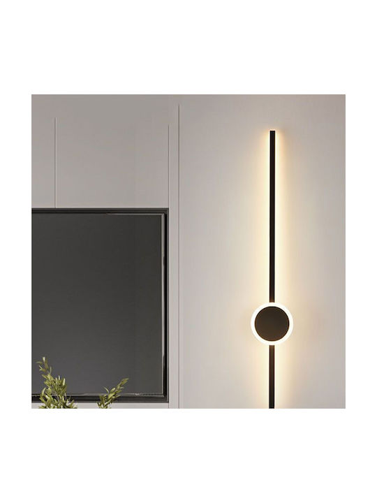Keskor Modern Leuchte Wand mit Integrierter LED Schwarz 60x12x5cm
