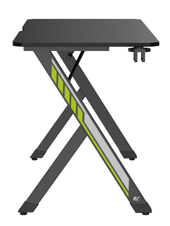 Γραφείο Gaming Rs101 Ξύλινο Μαύρο 120x60x75εκ.