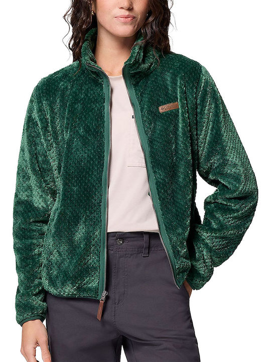 Fire Side Ii Sherpa Full Γυναικεία Ζακέτα με Φερμουάρ σε Πράσινο Χρώμα