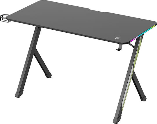 Spielbüro Rs102 Holz Black mit LED & USB-Anschlüssen 120x60x75cm