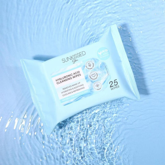 Sunkissed Hyaluronic Acid Wipes Makeup Remover Face 25pcs