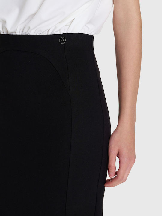 Pencil Midi Skirt Black