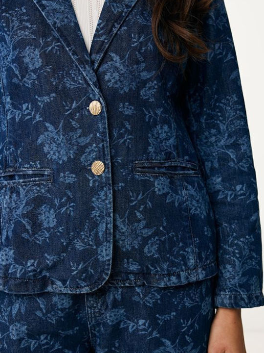 Mexx Blazer pentru femei Sacou Albastru