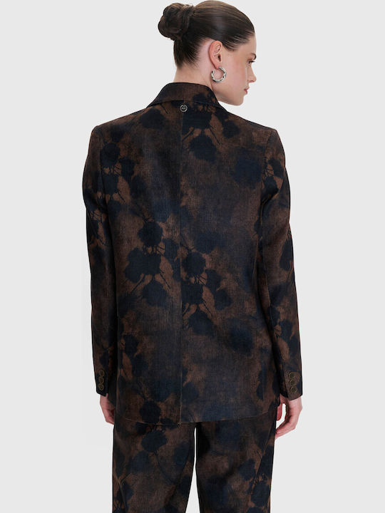 ALE - The Non Usual Casual Blazer pentru femei Încrucișat Sacou Multicolour