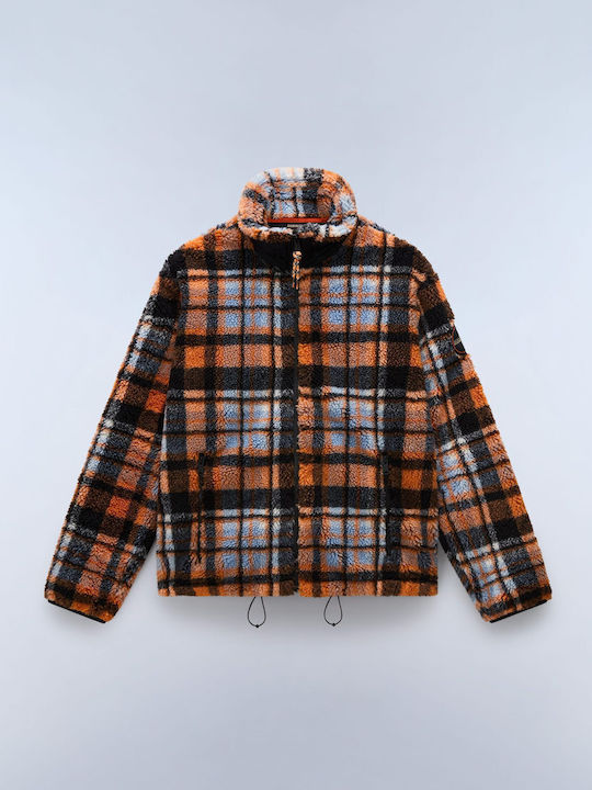 Men's Fleece Cardigan Orange
