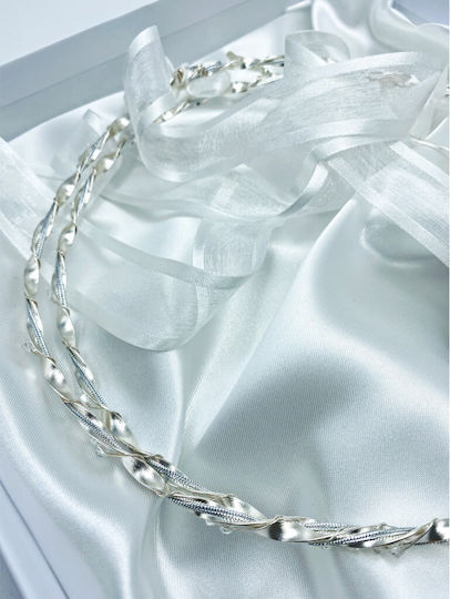 Handgefertigte Hochzeitskronen Silbergrau Epitplatinoisierte Phaedra