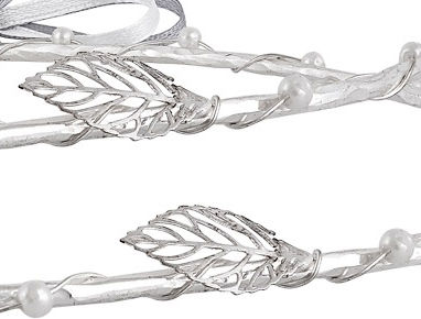 Handgefertigte Hochzeitskronen Silber Epitplatino Zoi