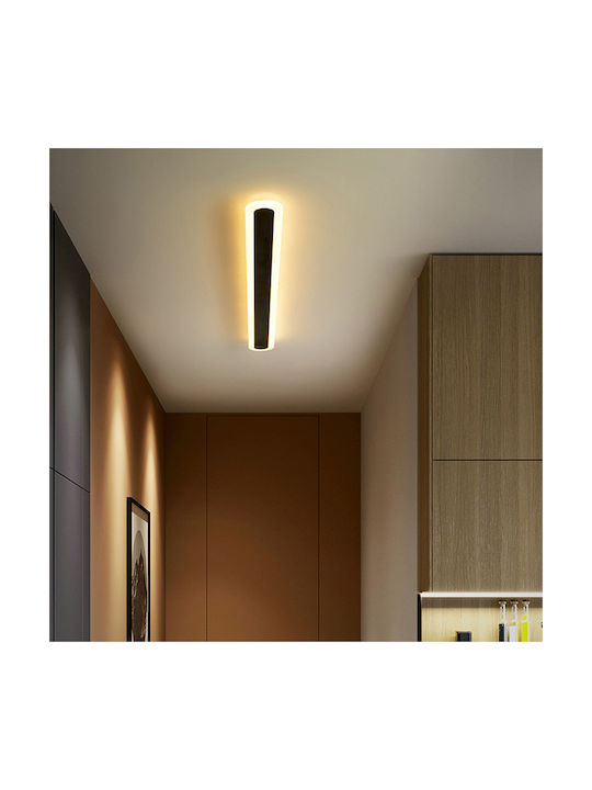 Keskor Leuchte Wand mit Integrierter LED Schwarz 80x8x3cm