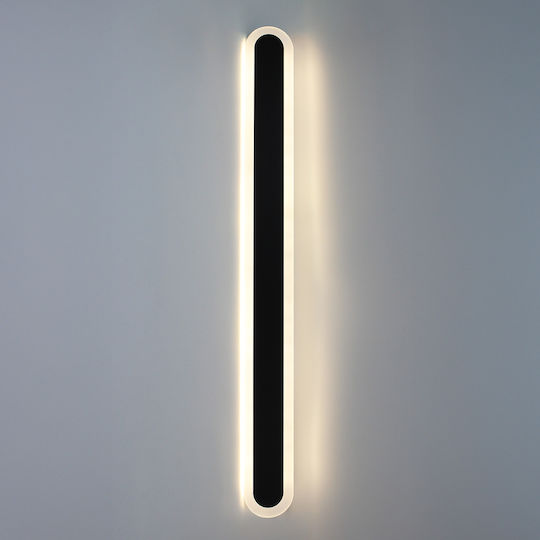 Keskor Leuchte Wand mit Integrierter LED Schwarz 80x8x3cm