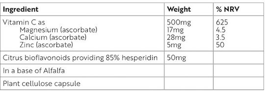 Viridian Vitamin C & Zinc 30 κάψουλες