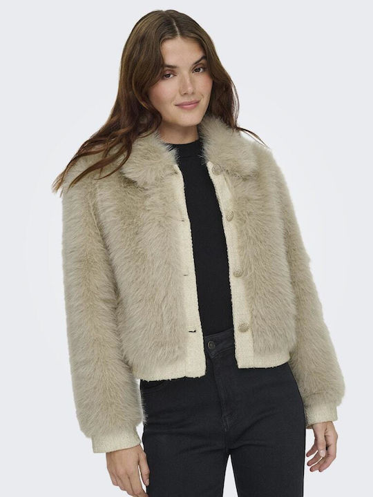 Women's Short Fur Beige