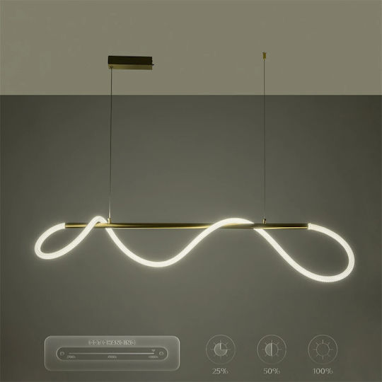 kelvo Glow Κρεμαστό Φωτιστικό Λευκό LED με Ρυθμιζόμενο Λευκό Φως 140x40x30εκ.