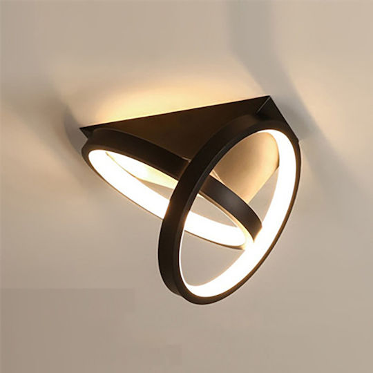 Keskor Deckenleuchte 20cm Schwarz mit Integrierter LED