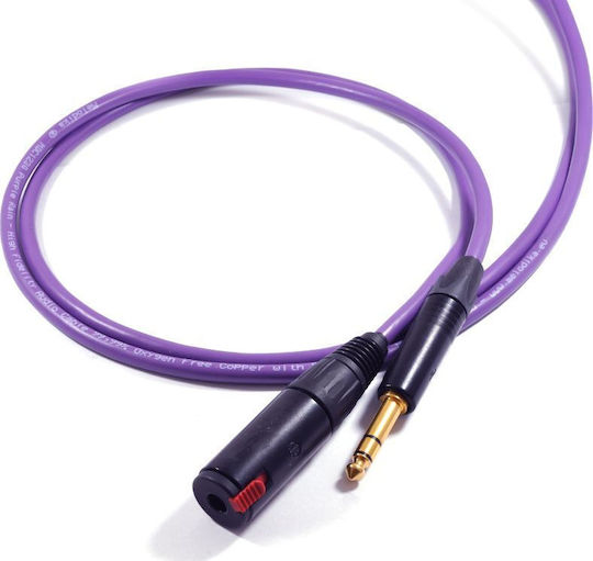 Melodika Cable 6.3mm male - 6.3mm female 1m Μωβ MDPJ10