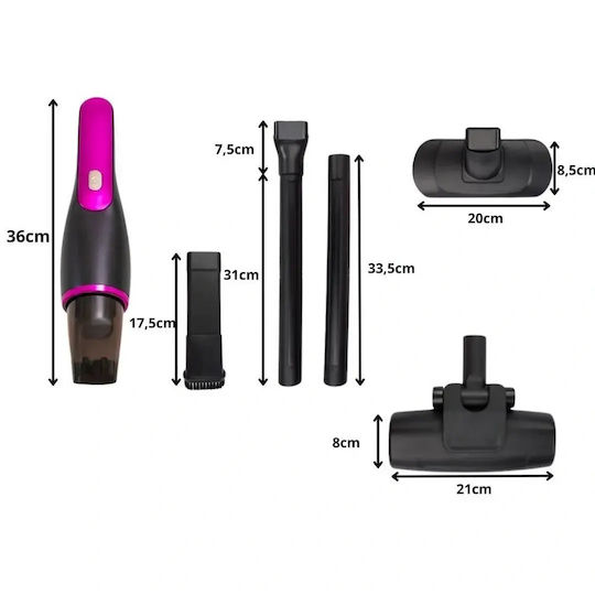 Verk Group Επαναφορτιζόμενη Σκούπα 2 σε 1 Stick & Χειρός 12V Μαύρη