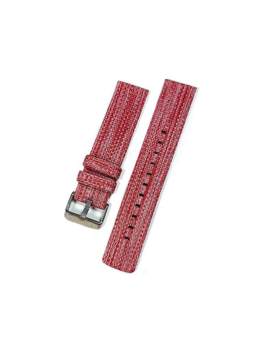 Wearable Strap Nylon Canvas Silver Buckle Huawei Watch GT 6 Watch 5 46mm Redmi W 22mm Red
